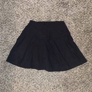 Aerie Flowy Black Crossover Skort